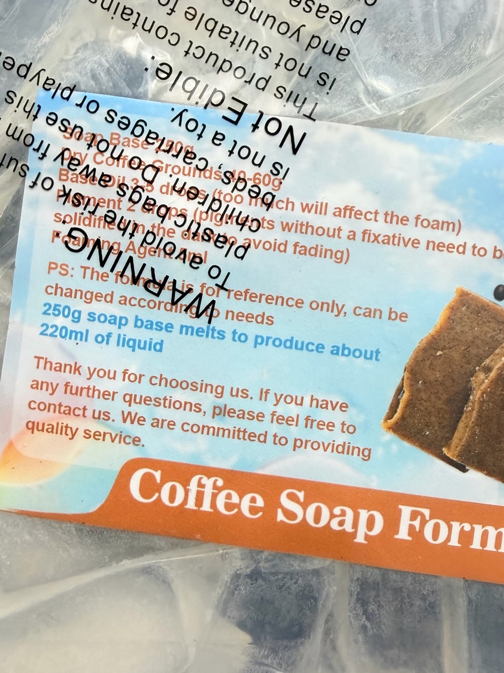 Coffee Soap Form - Brown Bar Soap Base